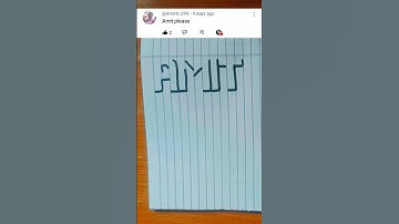 AMIT name shadow art comment your cute name #art #trending #shorts