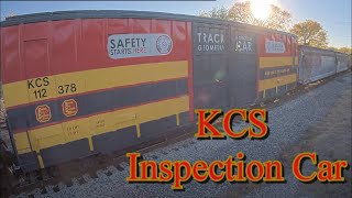 KCS 4608 Leads M-DASH Train  with Track Inspection Car