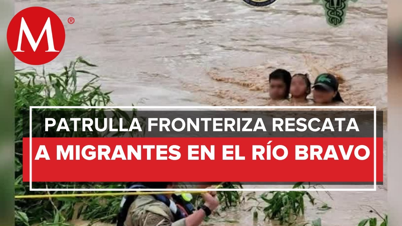 Salvan a familia de morir ahogados en el Río Bravo - YouTube