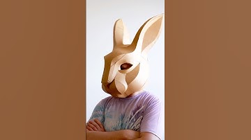 DIY Easter Bunny Mask! 🐰🎨 Create a low-poly rabbit mask for kids & decor! #DIY #Easter #papercraft