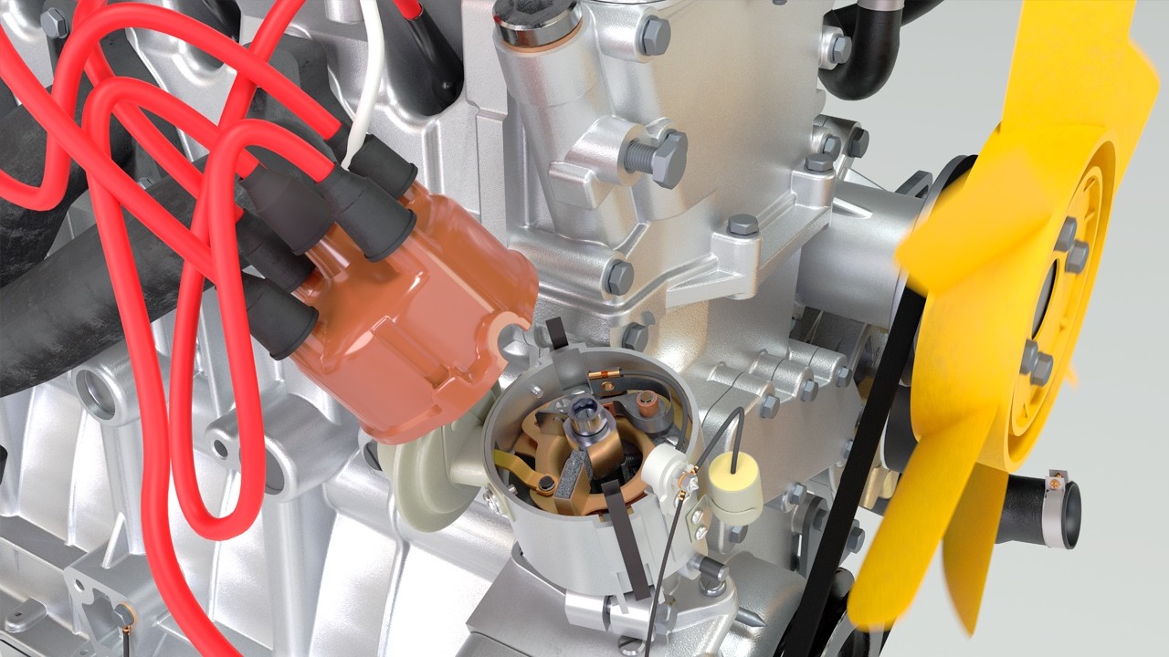 Система контактного зажигания.