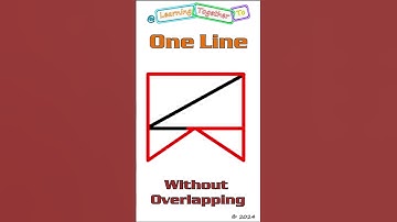 One Line Without Overlapping. (When being drawn, the line does not go over itself.) #shorts