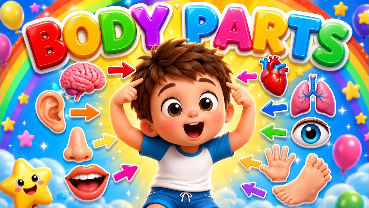 learn body parts for kids first words toddlers preschool mp4 - YouTube