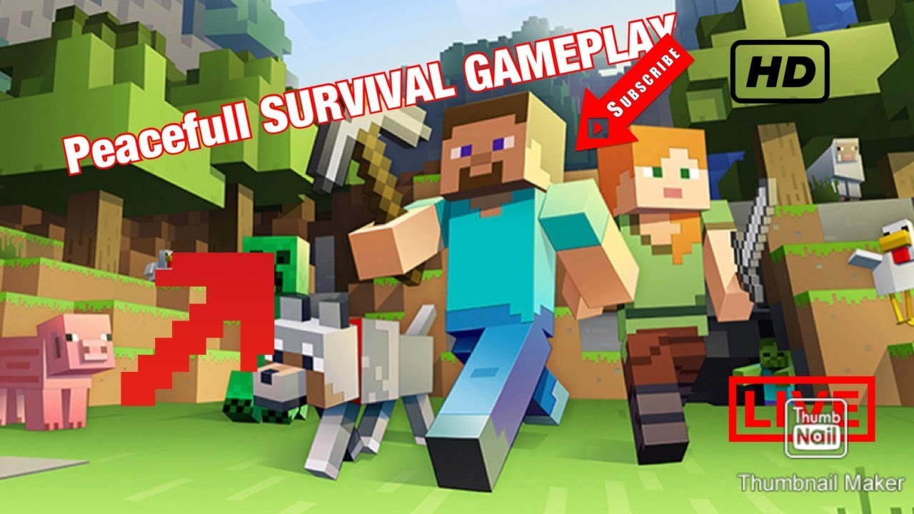 Peaceful minecraft survival gameplay - YouTube