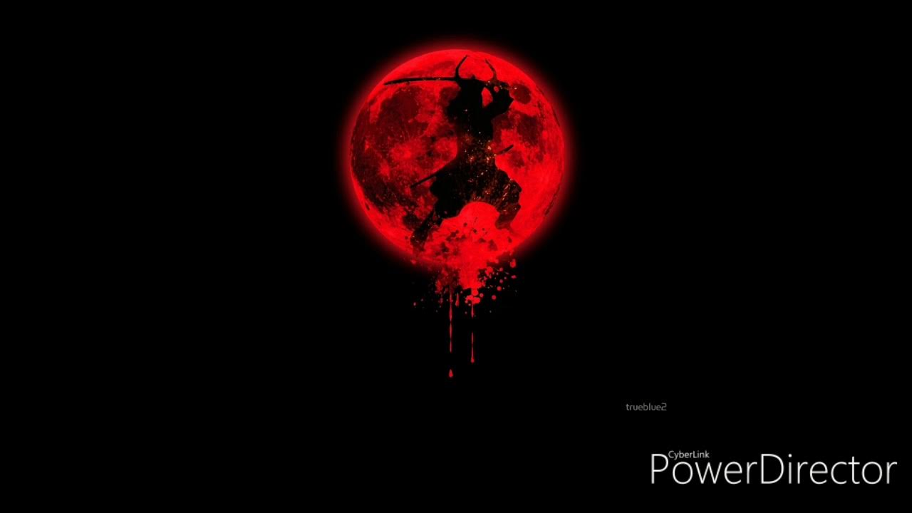 Аудиокнига кровавая луна. Кровавая Луна Самурай. Блади Мун. Самурай на фоне красной Луны. Красная Луна Самурай.