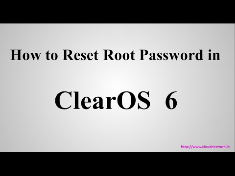 How to Reset Root Password in ClearOS Community 6.5 (Final)