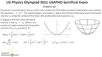US Physics Olympiad 2011. USAPHO Semifinal  Solution for problem B2. Mechanics. Central forces.