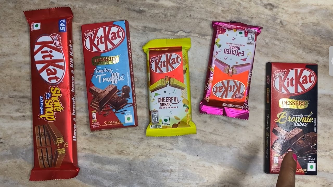 Comparison of all kitkat chocolates 🍫 unboxing woww 😍😍🤩🍫🍫