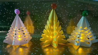 Sapin de Noël en papier bricolage facile de Noël 🎄 DIY 3D Paper Christmas Tree 🎅