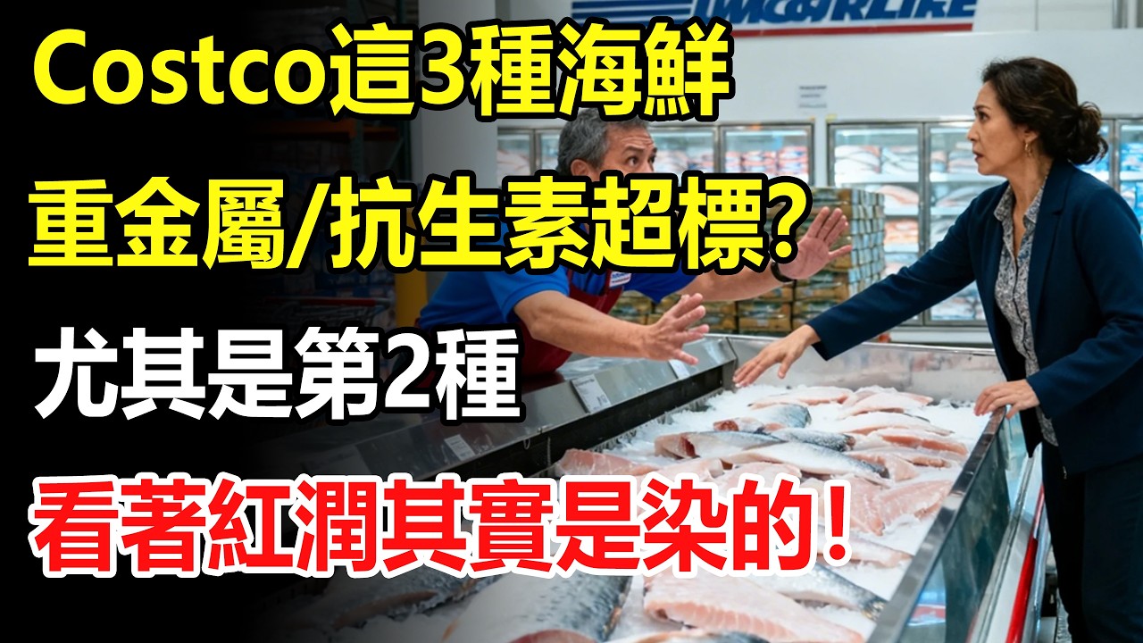 Costco買魚千萬別踩雷！“養殖”還是“野生”？這3種海鮮重金屬/抗生素超標？醫生：尤其是第2種，看著紅潤其實是染的！#costco #好市多