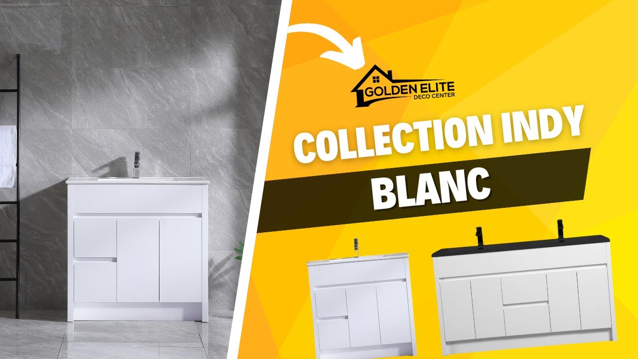 Collection Indy en Blanc : Vanités de Salle de Bain Élégantes par Golden Elite Deco