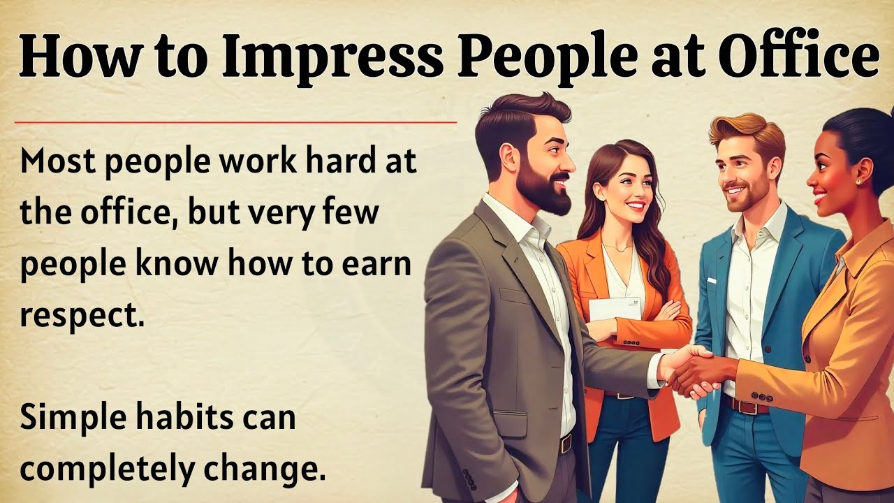 How to Impress People at Work and Earn Respect | Graded Reader ✅ | Motivational Video 🔥 | ESL 🎧