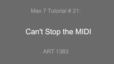 Max 7 Tutorial # 21: Can