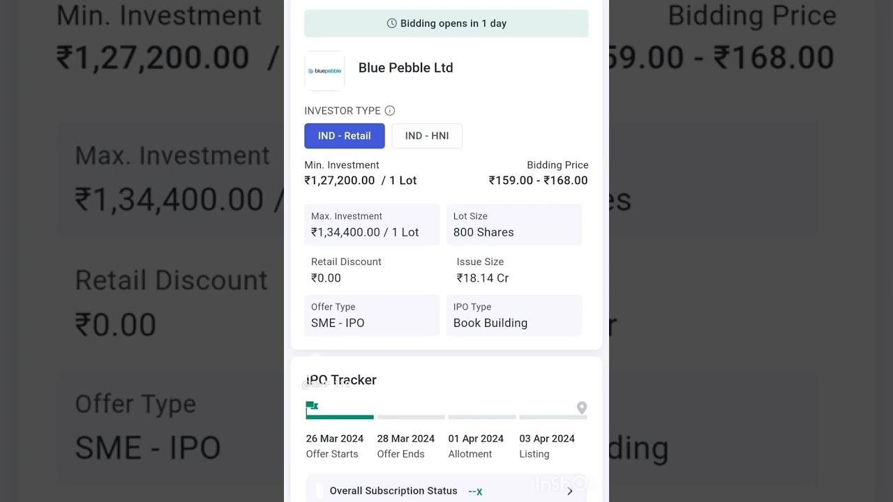 IPO Blue Pebble Ltd Last date 28 March 2024 