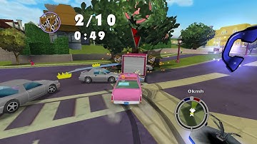 The Simpsons Hit & Run Donut Mod 4 Public Beta 3 - Level 1 Challenges and Bonus Mission (Hellfish)