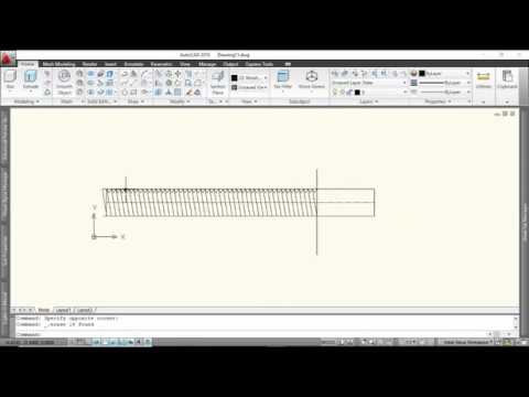 SCREW THREAD DRAWING IN AUTOCAD - YouTube