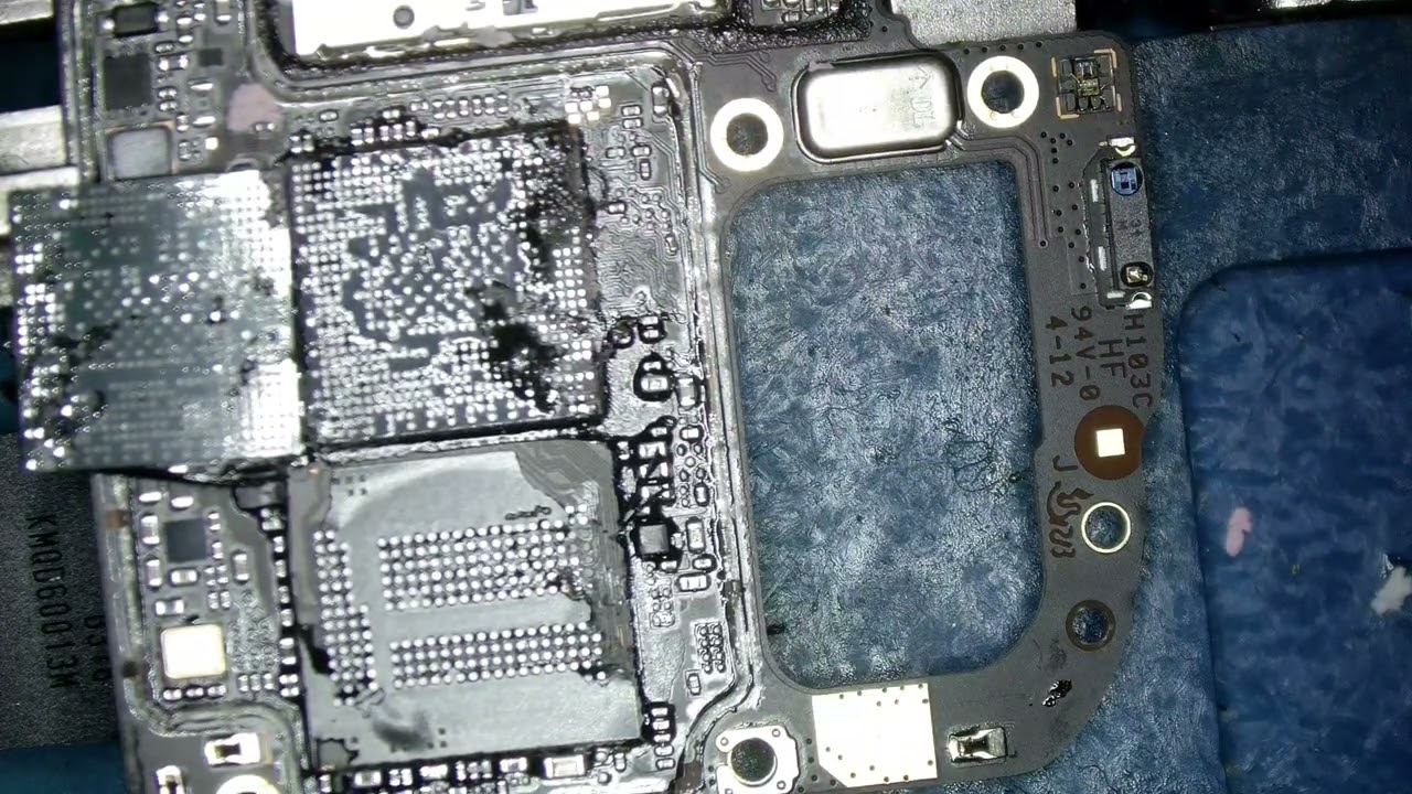 congkel ic cpu dan emmcp oppo a5s dengan aman