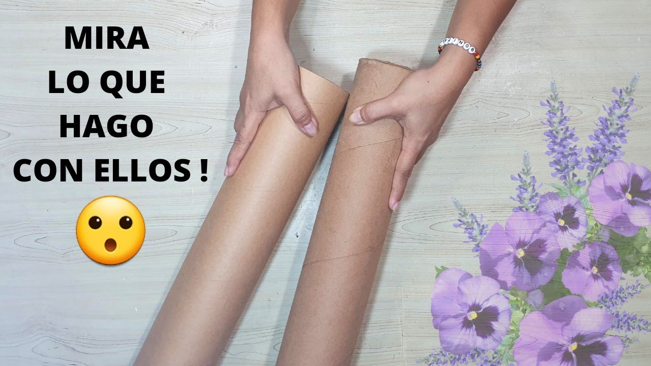 INCREIBLES IDEAS!!! ...Mira lo que hago con TUBOS DE CARTON - CRAFTS WHIT CARDBOARD TUBES