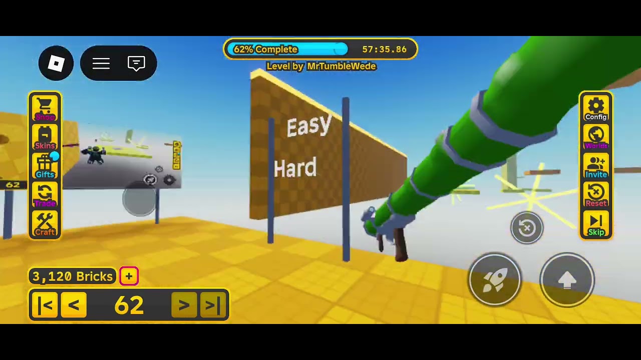 I play an obby but is an rocket launcher obby