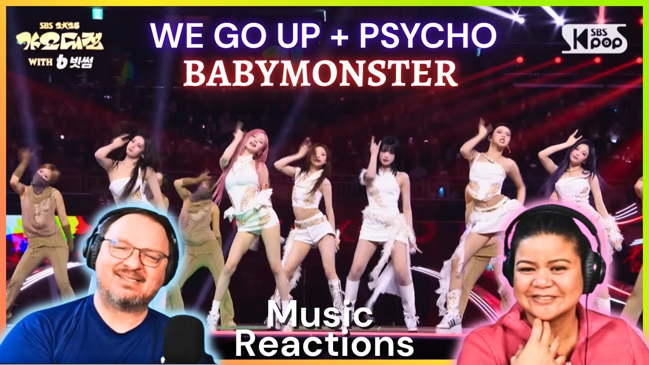 BABYMONSTER "Go UP & Psycho" (видео выступления на Gayo Dajeon 2025) | Реакция пар!