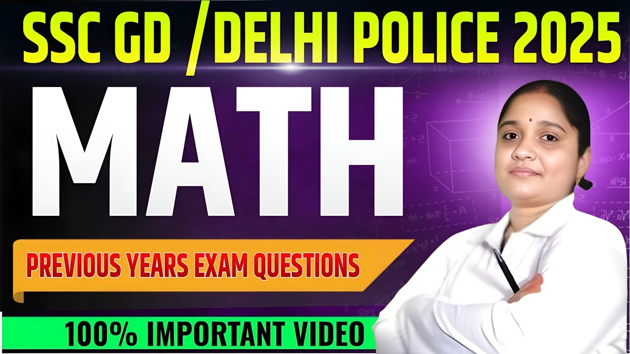 🎯 Math Practice Set Delhi Police Driver 2025 | गणित के सबसे महत्वपूर्ण प्रश्न | DP Driver SSCGD Exam