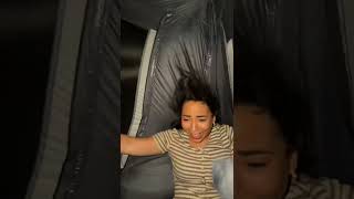 Family Struggles to Keep Tent Upright During Intense Windstorm