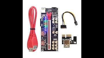Ver018 pro Pcie Riser Card With Temperature display Graphic Cards PCIe Extender Adapter USB3.0 Cable