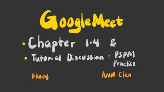 GoogleMeet | Chapter 1.4 | Tutorial Discussion PSPM Practice | SES Chemistry DK014