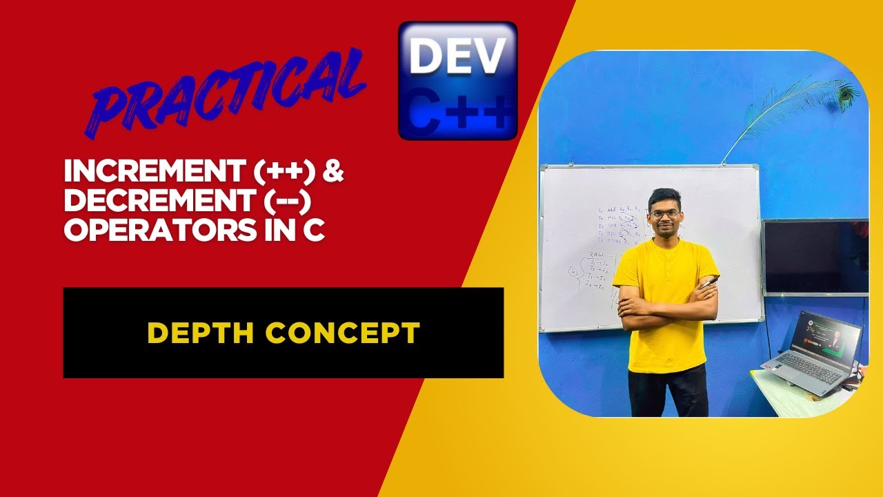 increment and decrement operator in C programming Practical - YouTube