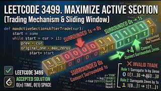 LeetCode 3499. Maximize Active Section with Trade I | Solution & Explanation - Coding Only