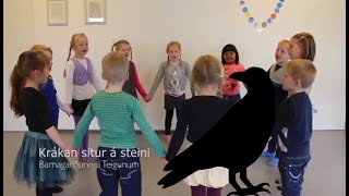 Video thumbnail of "Børnini syngja: Krákan situr á steini"