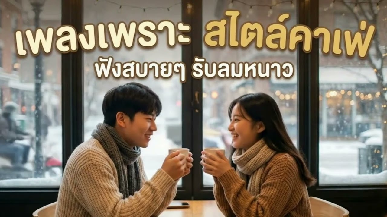 รวมเพลงเพราะ ฟังสบายต่อเนื่อง คาเฟ่โทนชิล ๆ รับลมหนาว 🎶