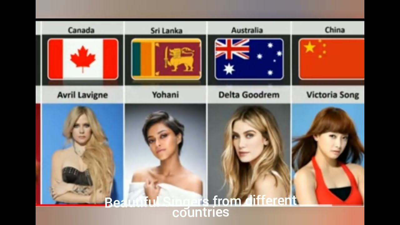 Most Beautiful Female Singers from different countries