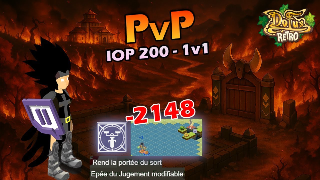 4 Combats PvP 1v1 (IOP 200 Full Opti) + Stuff [DOFUS Retro]