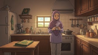 Quiet Muslimah Morning in the Countryside|Prayer,Tea & soft Family Moments|Gihbli studio  screenshot 3
