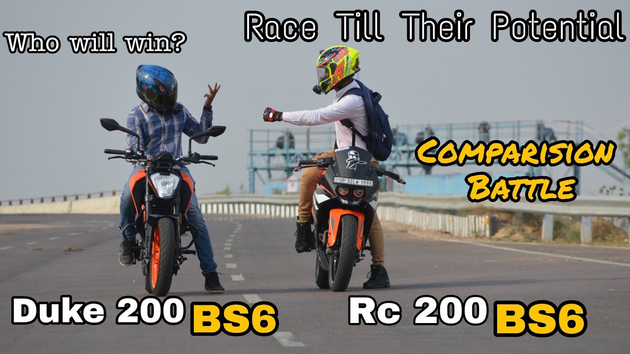 Duke 200 Bs6 vs Rc 200 Bs6 | KTM | Long Race | Comparison | Battle between Siblings