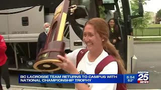 BC Lacrosse Team returns to campus with national championship trophy