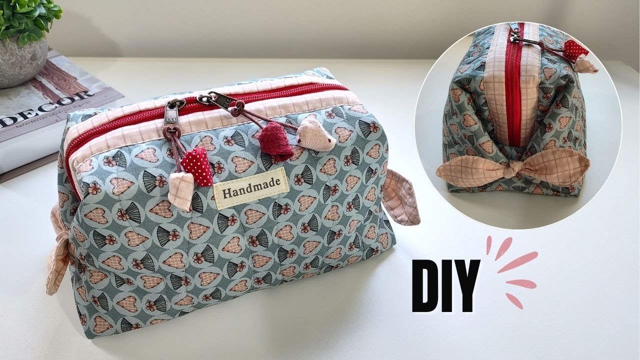 Nécessaire Fofa com Zíper |  Bolsa de Maquiagem Passo a Passo