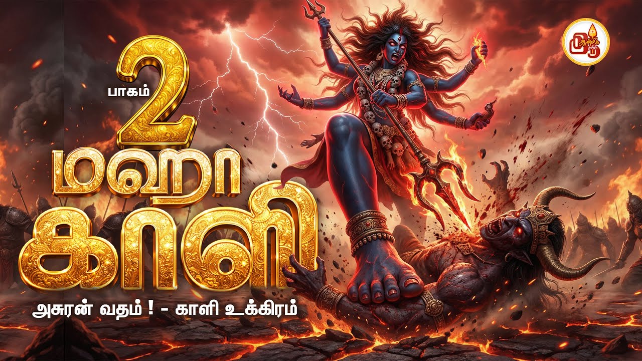 அசுரனை காலால் மிதித்து சூலத்தால் வதம் செய்த அன்னை காளி | Kali Asura Vadham | Divine Power | Part-2