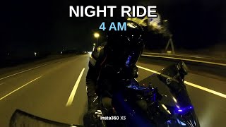 Night ride at 4AM 🏍️🌙Just me, the bike, and empty roads before sunrise.