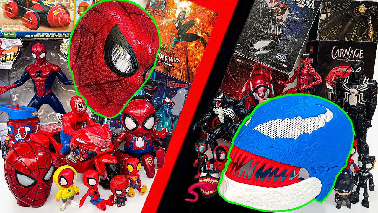 Spider-Man!! Spidey and His Amazing Friends Collection!! Marvel Venom Unboxing Toys Review ASMR