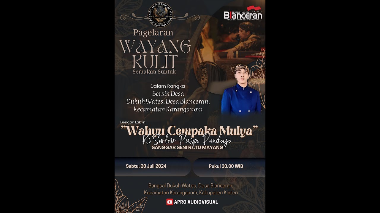 LIVE WAYANG KULIT | DALANG KI SARLAIR PUSPO PANDOYO | LAKON WAHYU CEMPAKA MULYA | APRO AUDIOVISUAL