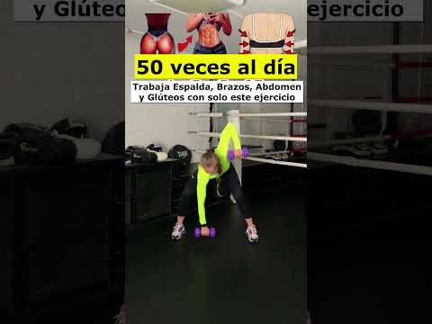 Solo un ejercicio abdomen espalda brazos glúteos y piernas 💪🏼💪🏼fácil #mujeres