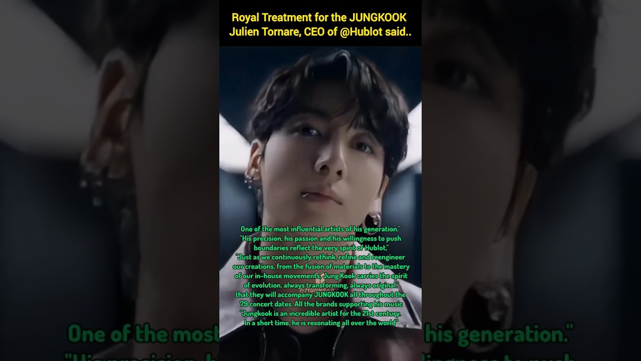 Royal Treatment for the JUNGKOOK Julien Tornare, CEO of @Hublot said..💜 #jk #shorts #bts