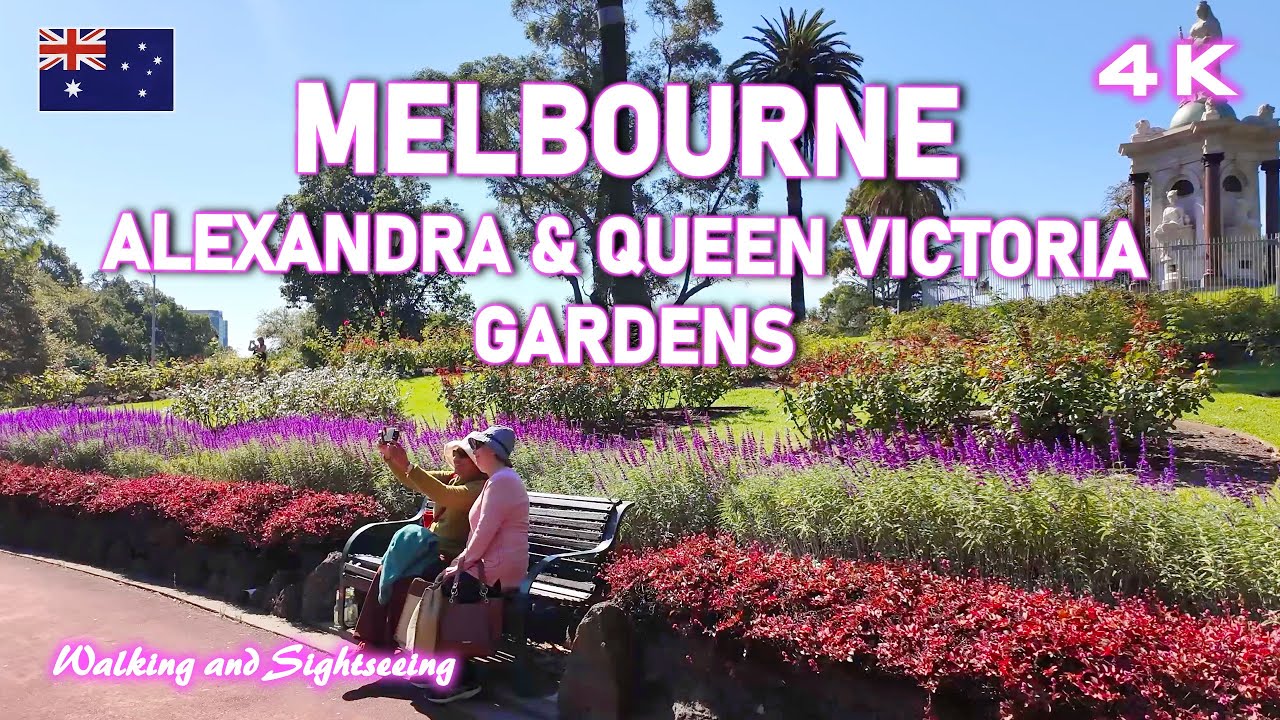 Queen Victoria & Alexandra Gardens | Walking Tour Melbourne City [4K] 2025 | Autumn Nature Walk 🚶‍♂️