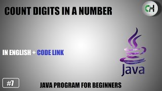 Count digits | Count digits in a number | Count digits in a number in java.