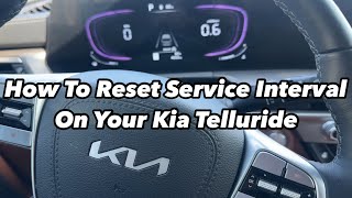 2025 Kia Telluride Service Interval Reset | Oil Change Reminder Light DIY