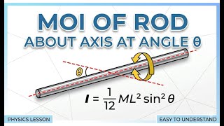 MOI of Rod about an axis at angle θ | Rotational motion
