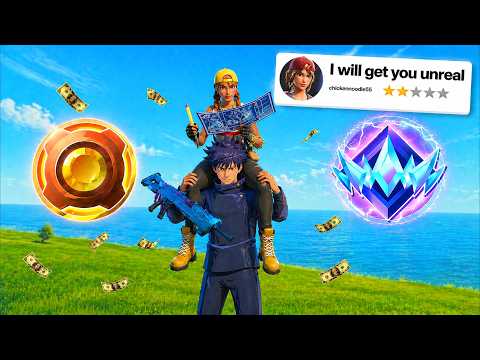 I PAID A 9 Year Old To Get Me To UNREAL Rank In Fortnite