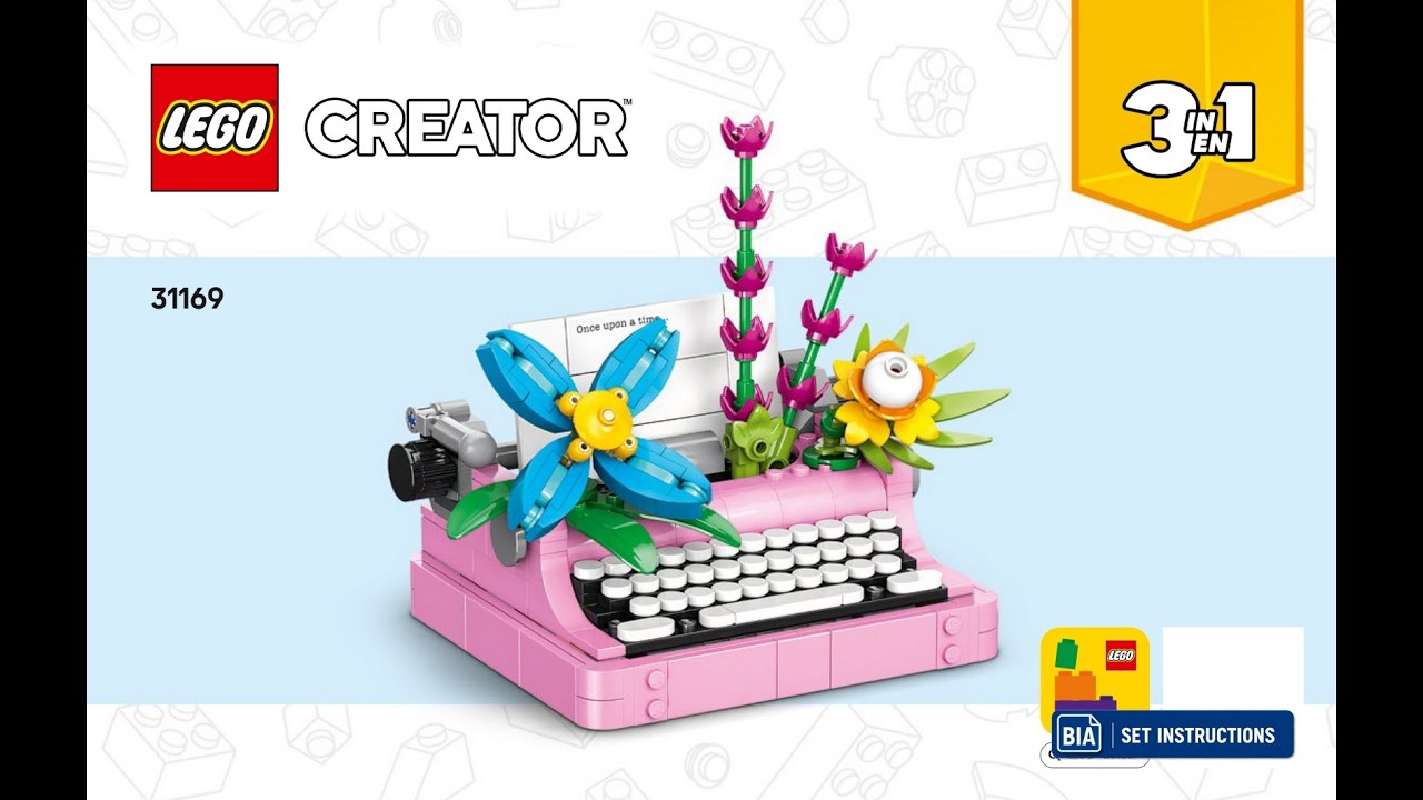 LEGO 31169 Typewriter with Flowers – Building Instructions